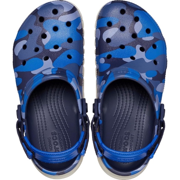 Crocs Unisex-Adult Blue Camo Duet Max II Clog - Size M5/W7 main image 4